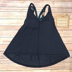 Lululemon EUC tank w/bra S6 Charcoal